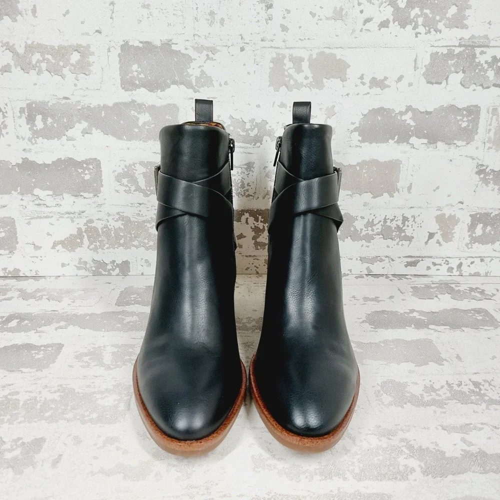 NEW Kork Ease Joelle Black Leather Ankle Boots H787 - Picture 8 of 13